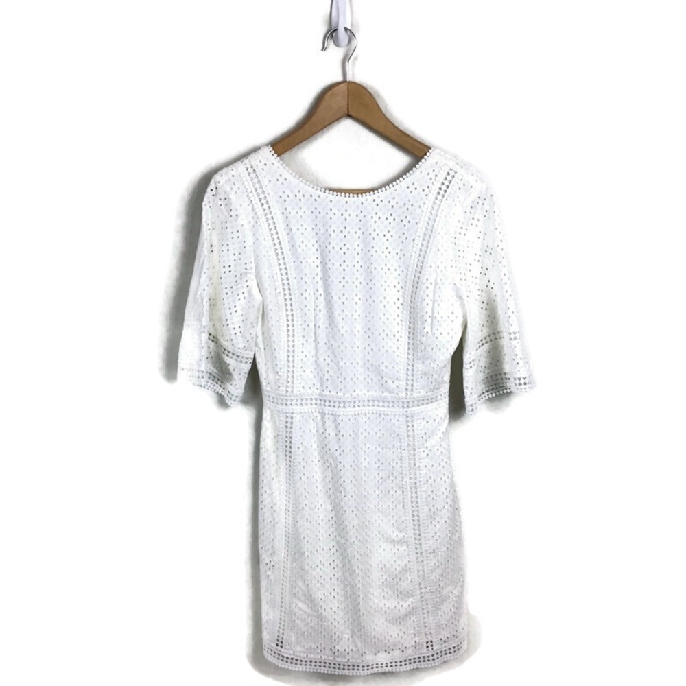 NEW NWT L’agence Dress White Eyelet Sheath